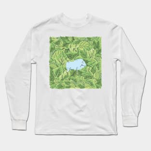 Bison in Leaves Long Sleeve T-Shirt